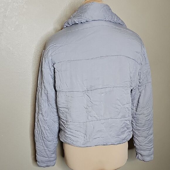 Young Fabulous and Broke Light Gray Quilted puff Jacket small/Medium - Picture 4 of 8
